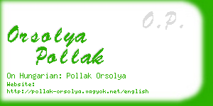 orsolya pollak business card